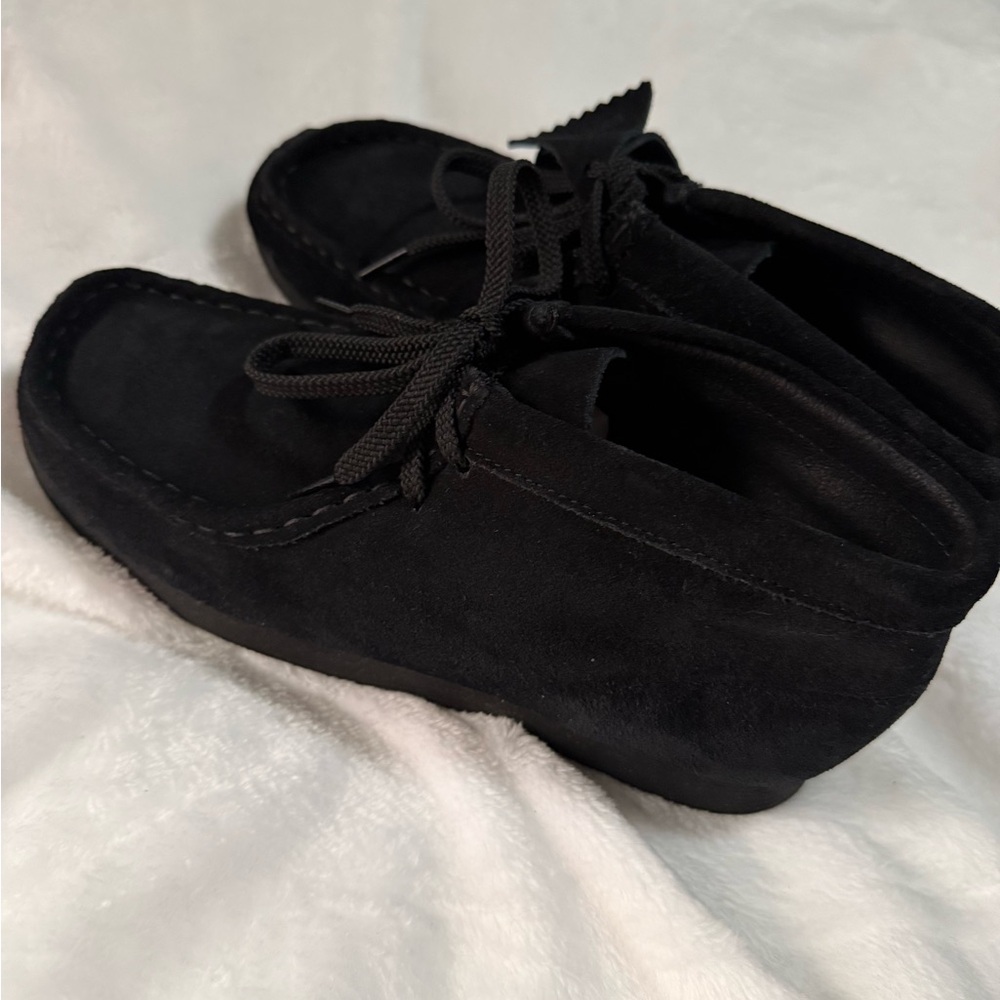 Clarks Black Suede Chukka Boots